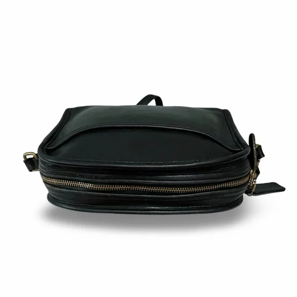 Coach Vintage Made in Costa Rica Metropolis Black Leather Crossbody Bag - Picture 6 of 9